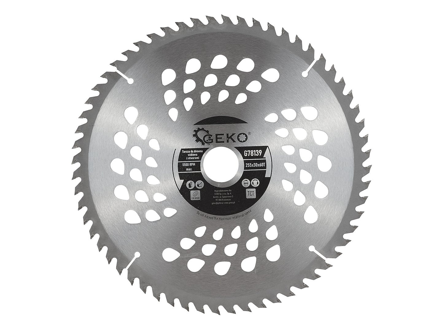 Circular Saw Blade with Holes 255x30x60T