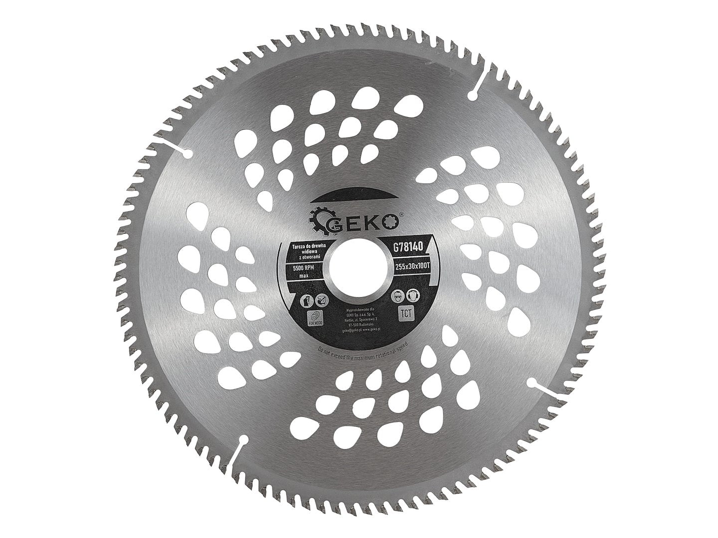 Circular Saw Blade with Holes 255x30x100T