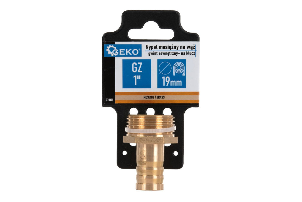 Brass connector for 19mm hose – external thread 1”
