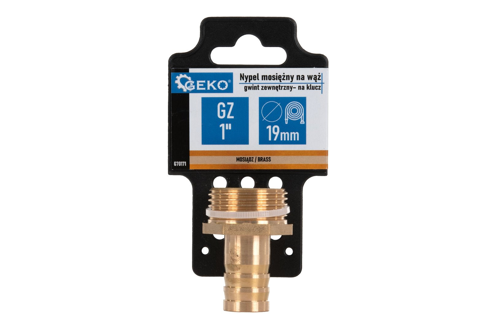 Brass connector for 19mm hose – external thread 1”