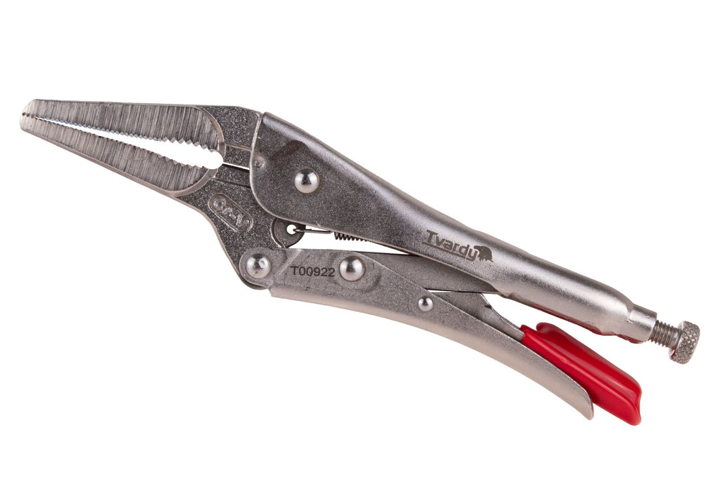 9" (225 mm) CrV straight long-nose jaw locking pliers
