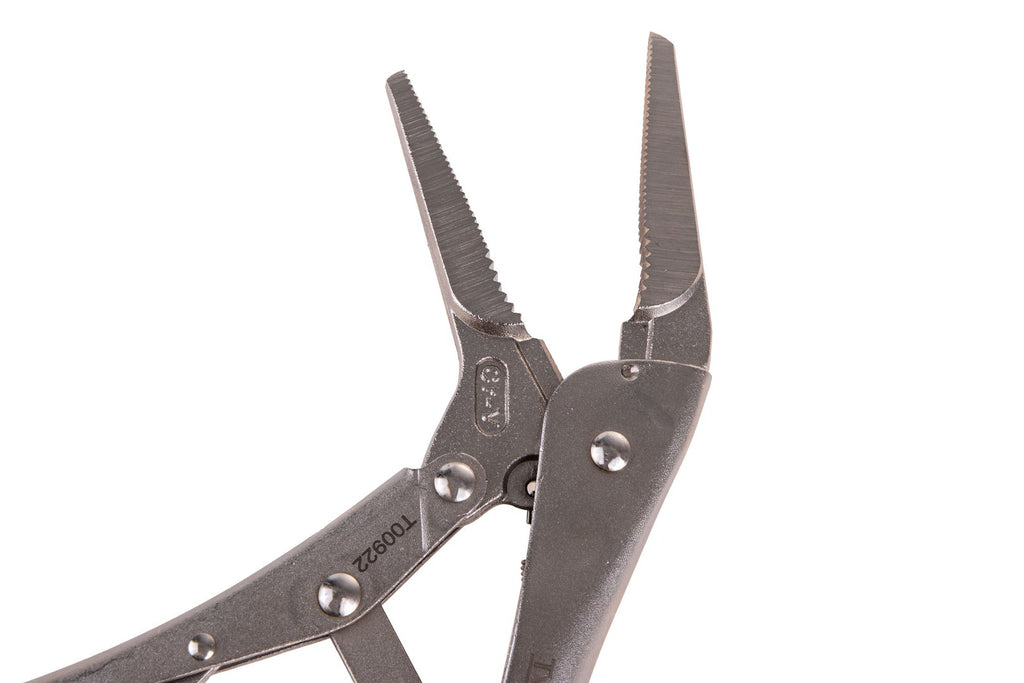 9" (225 mm) CrV straight long-nose jaw locking pliers
