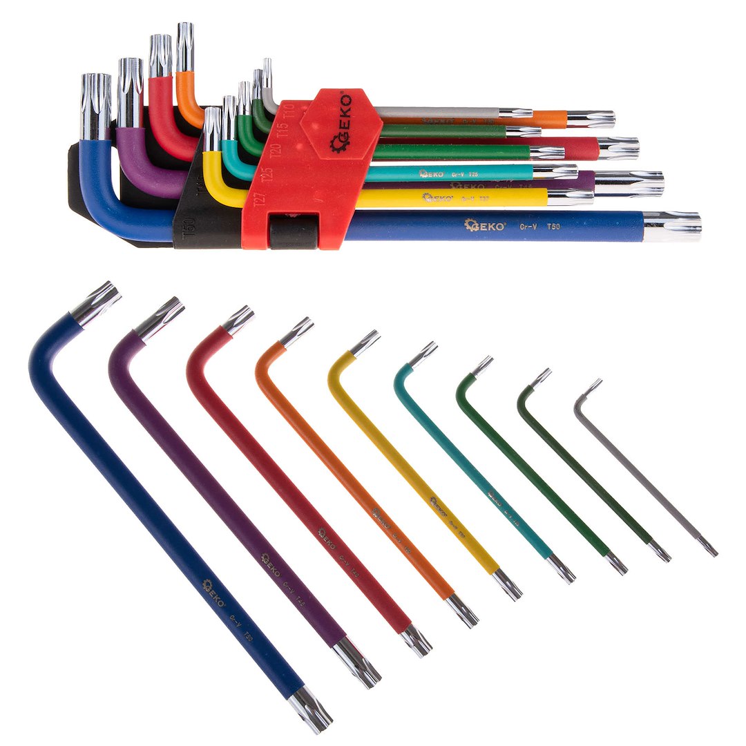 9pcs Color Torx Key Set, CrV material