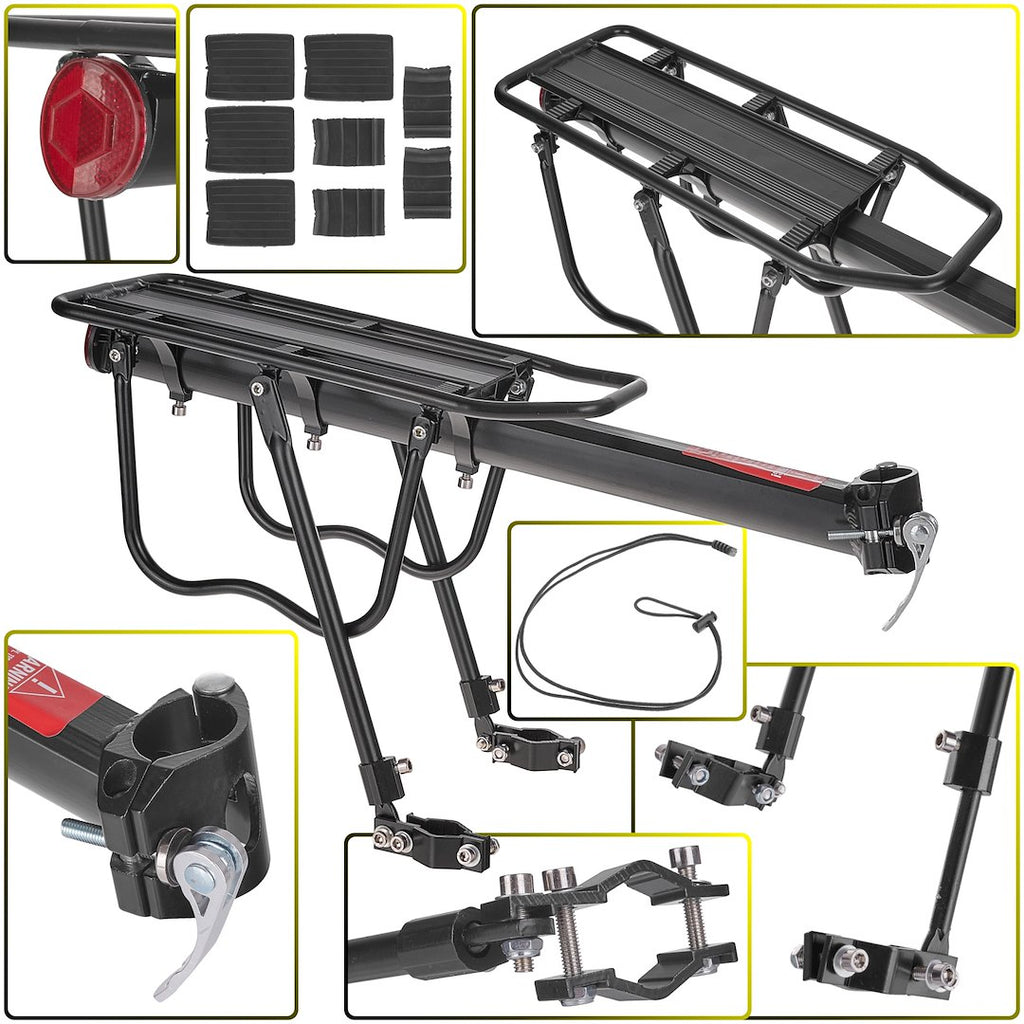 Rear aluminium bicycle rack with max load 50 kg