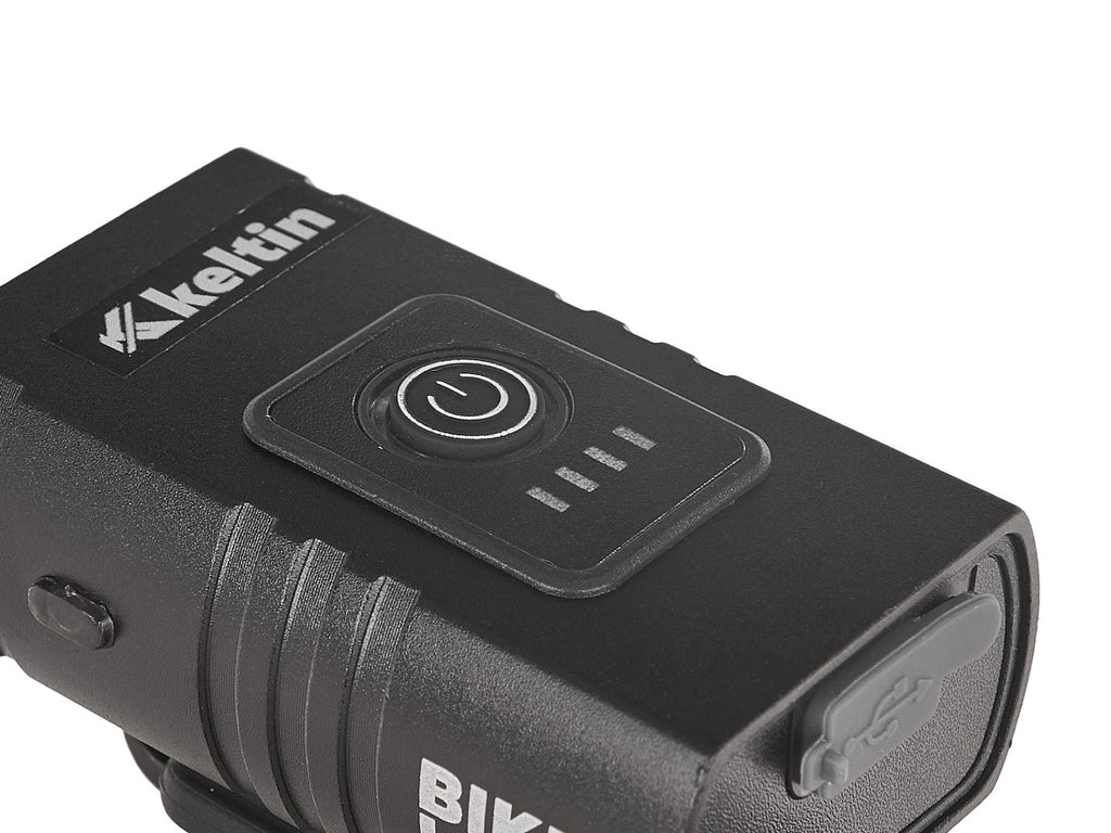 Waterproof bicycle light set USB IPX4 – front light 800lm + rear light 120lm