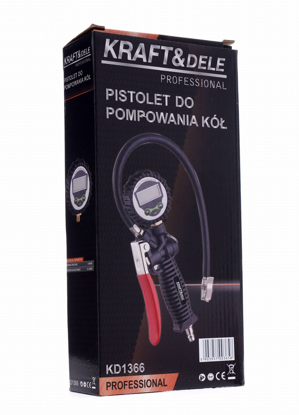 Inflation gun with LCD pressure gauge KD1366