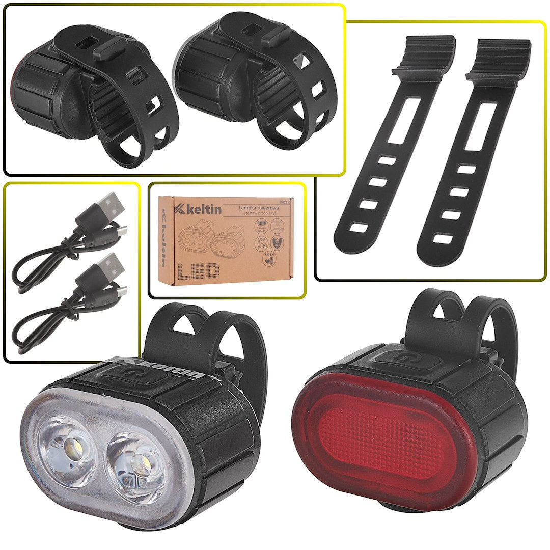 Waterproof Bicycle Light Set USB IPX4