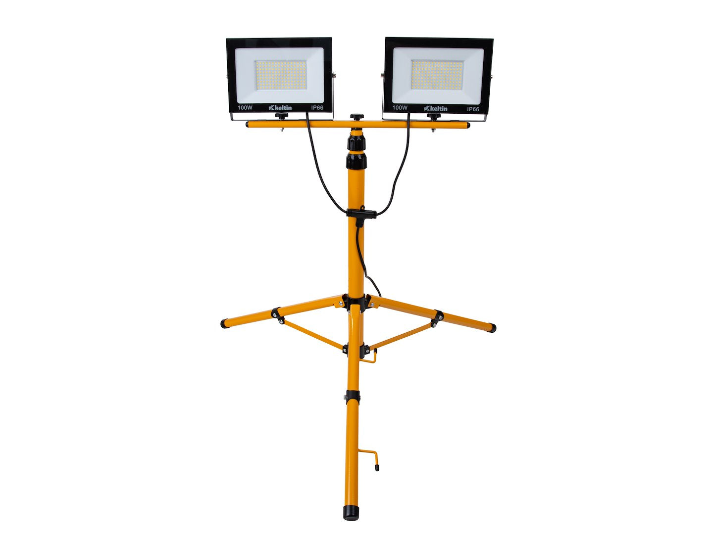 LED Floodlight 2x100W with a Telescopic Construction Tripod – Neutral White Color 4500K