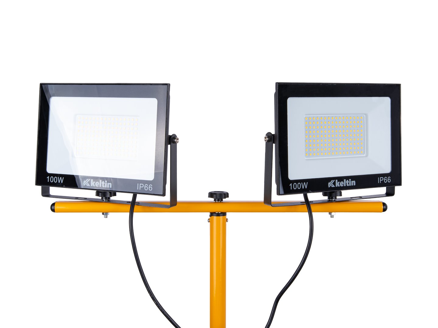 LED Floodlight 2x100W with a Telescopic Construction Tripod – Neutral White Color 4500K