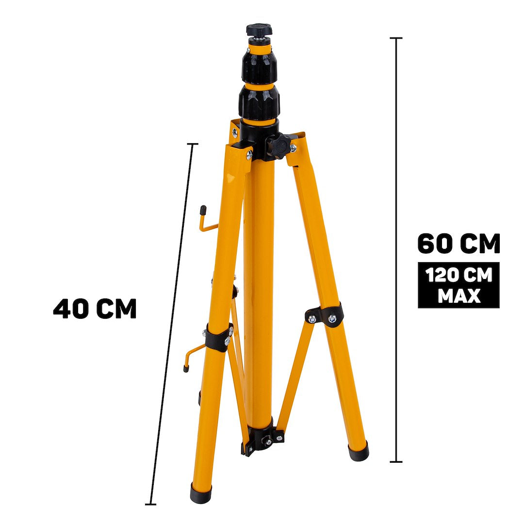 LED Floodlight 2x100W with a Telescopic Construction Tripod – Neutral White Color 4500K