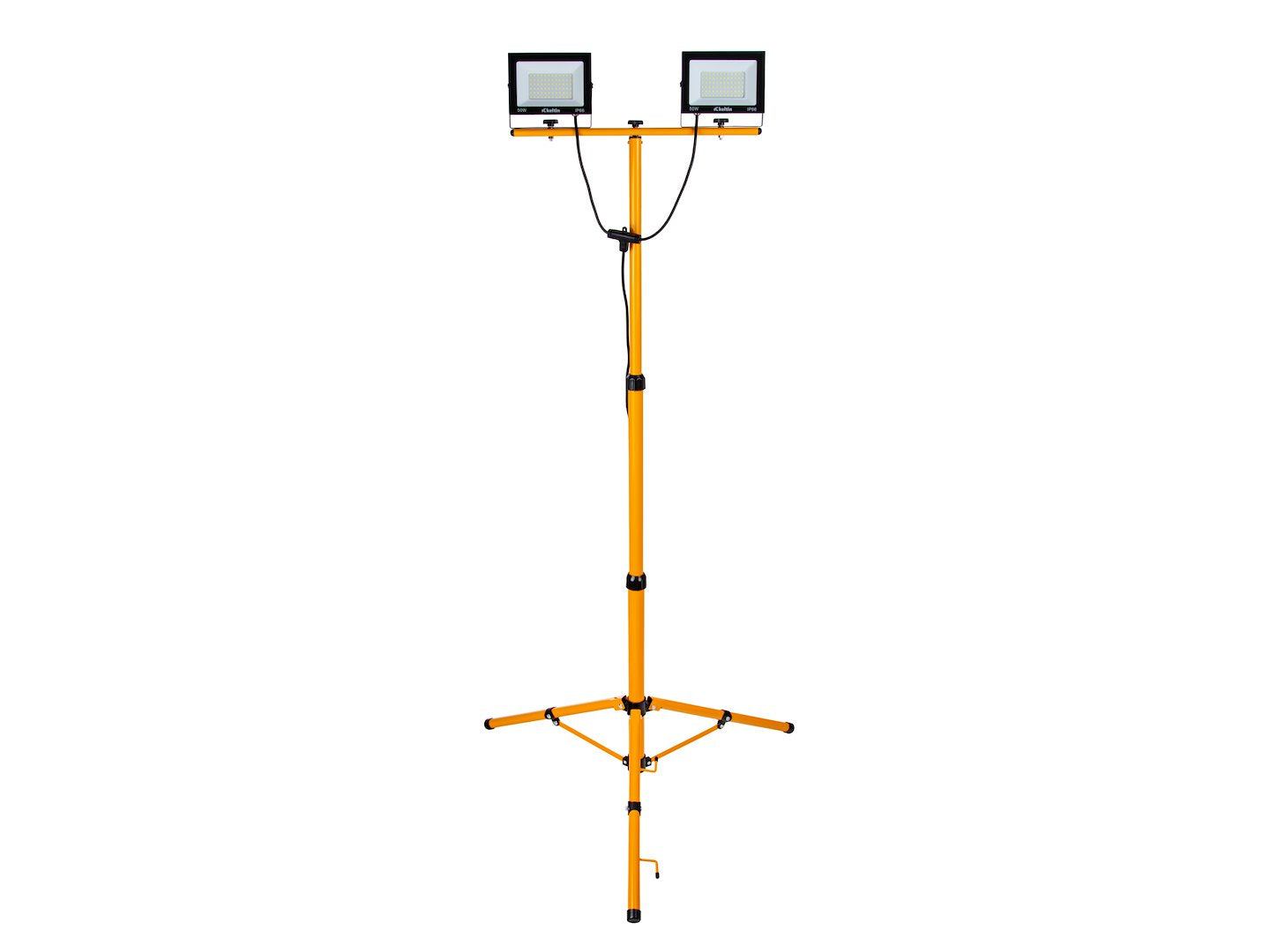 LED floodlight 2x50W with telescopic construction tripod – neutral white color 4500K