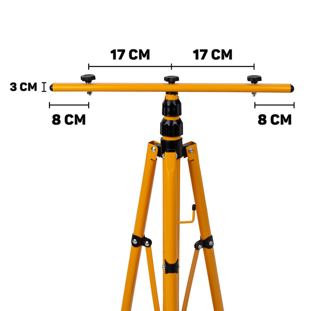 LED floodlight 2x50W with telescopic construction tripod – neutral white color 4500K