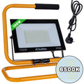 LED floodlight 100W with construction tripod – cold white color 6500K