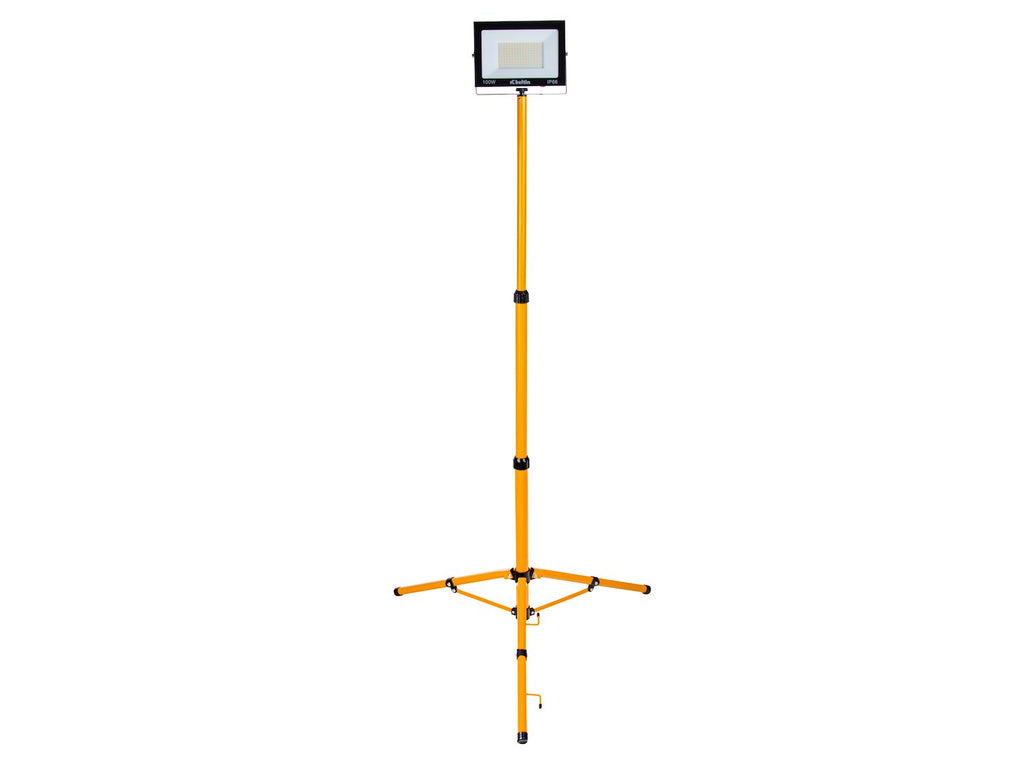 LED Floodlight 100W with Telescopic Construction Tripod – Neutral White 4500K