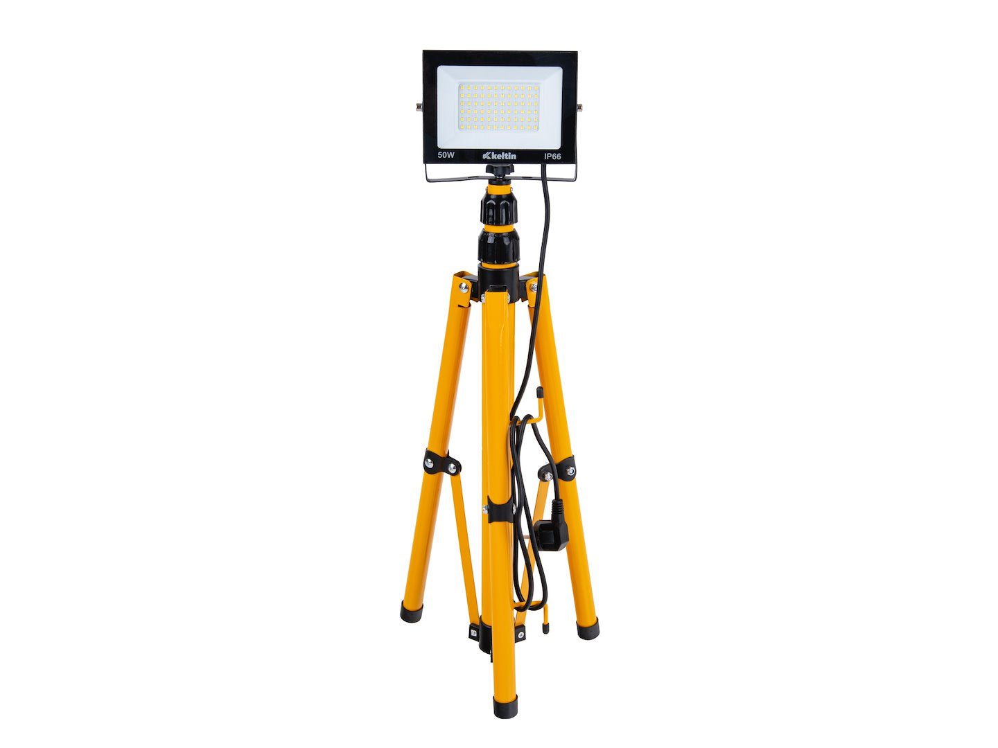 LED Floodlight 50W with Telescopic Construction Tripod – Cold White 6500K