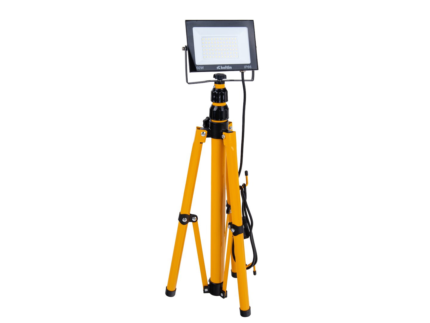LED floodlight 50W with a telescopic construction tripod – neutral white 4500K