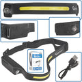 Headlamp with motion sensor, LED COB 3W + 1W XPE, 1200mAh, 350lm, IPX4