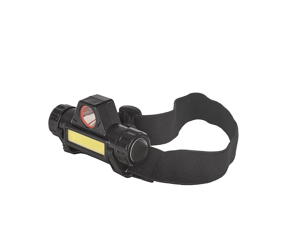 Headlamp with rotatable head, LED COB 3W + XPE, 800mAh, IP20