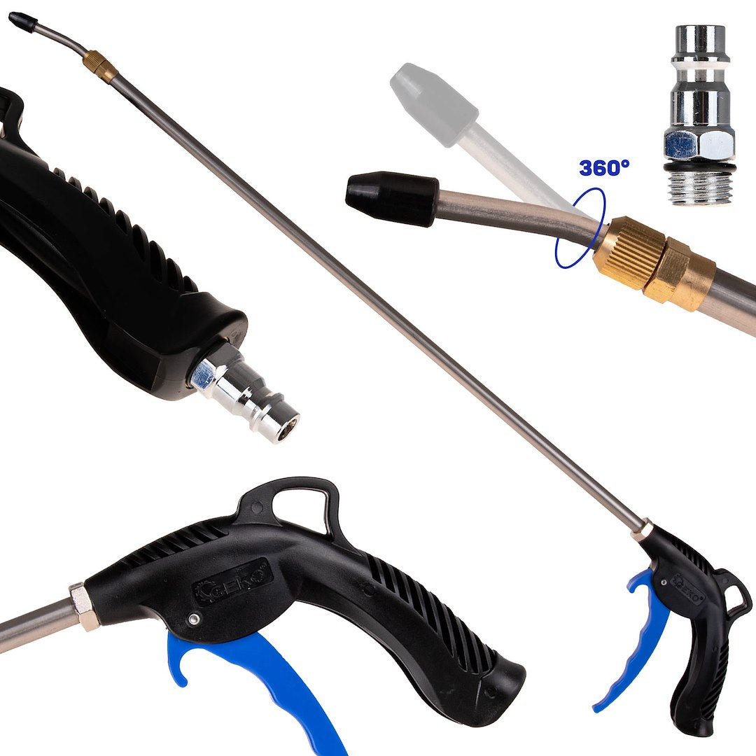 Air dust gun with 100 cm telescopic lance