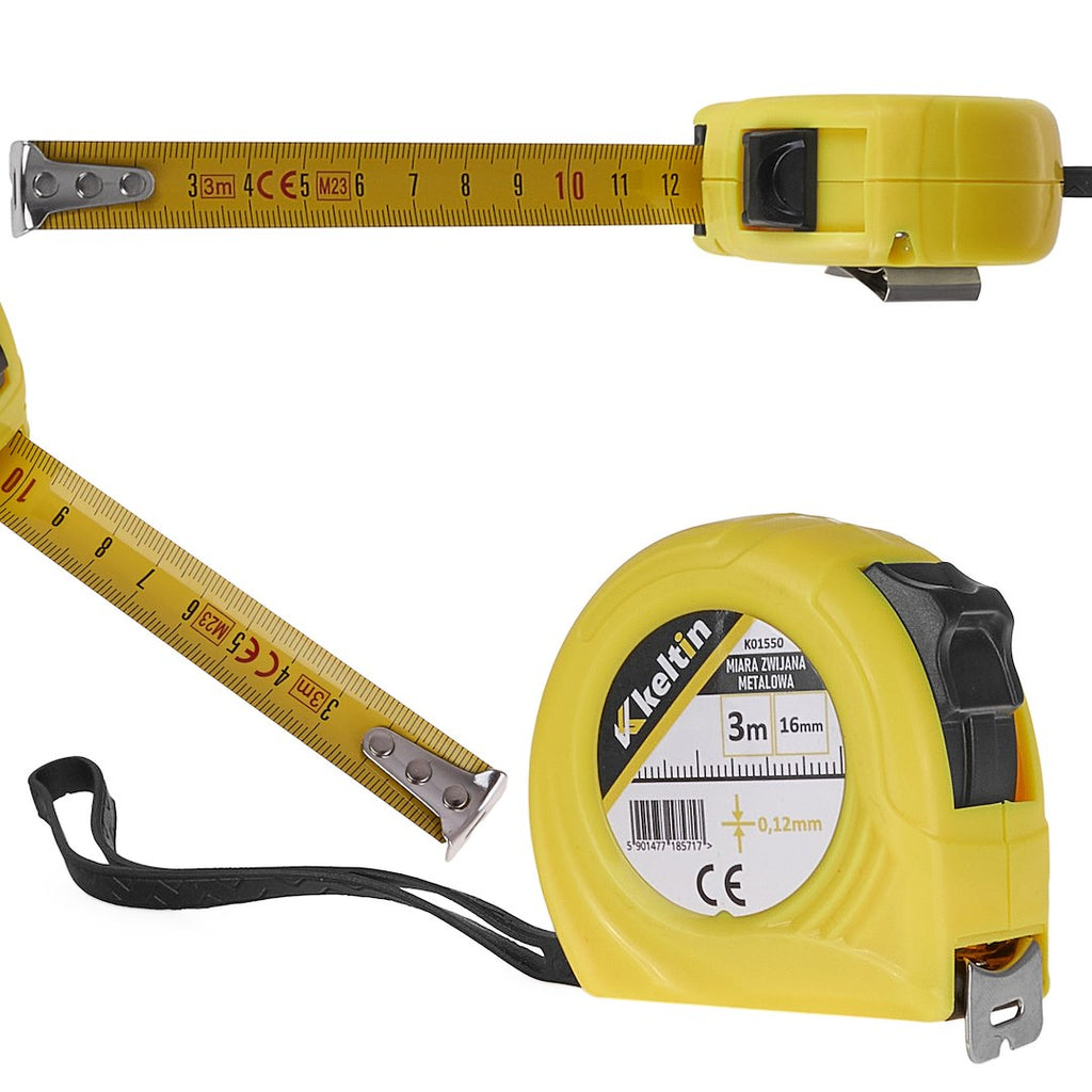 Measuring tape 3 m x 16 mm x 0.12 mm