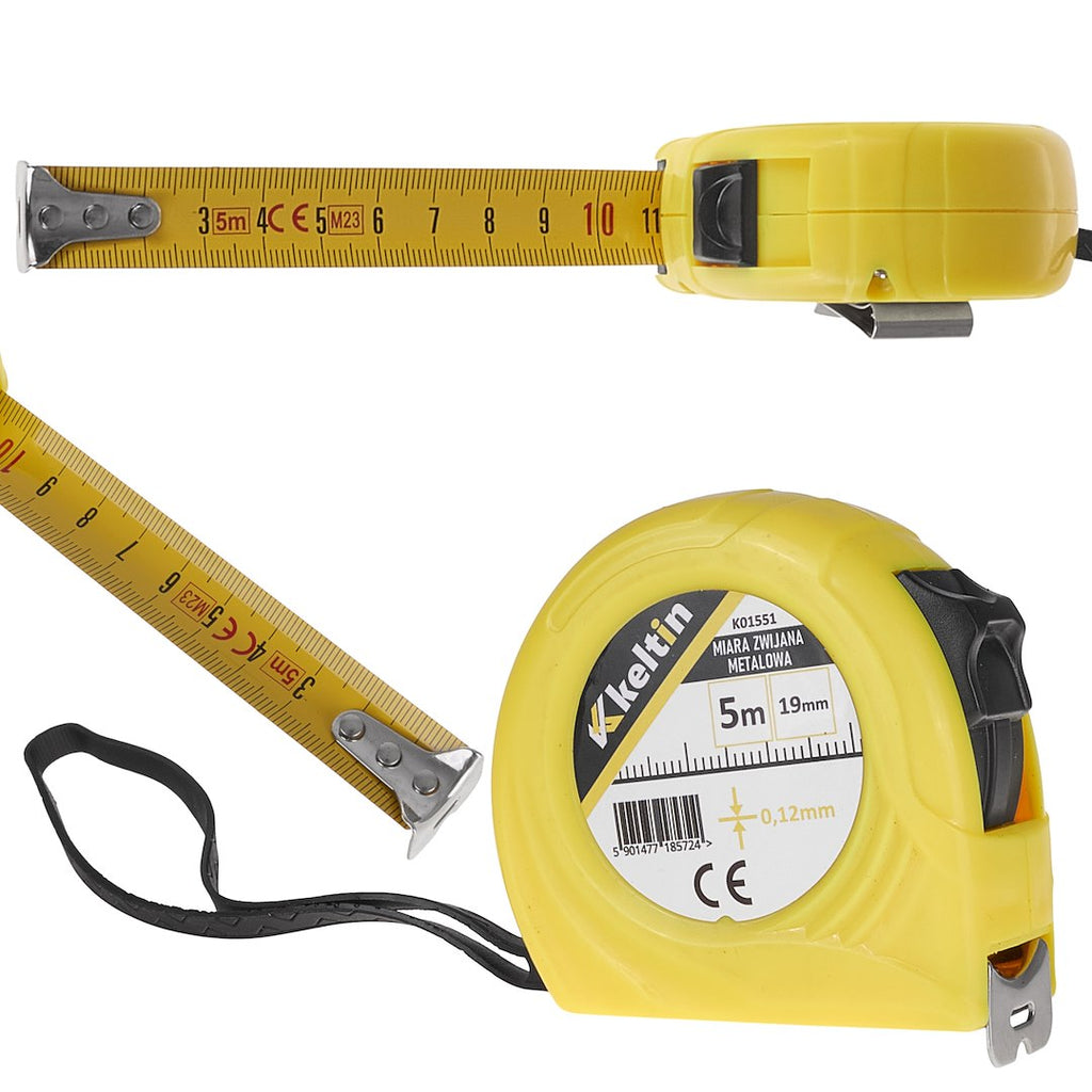 Measuring tape 5 m x 19 mm x 0.12 mm