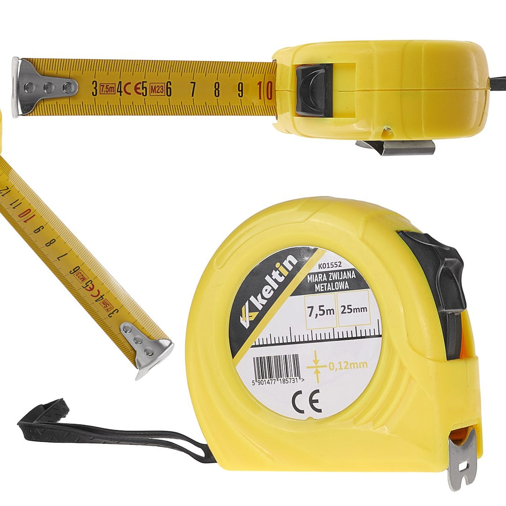 Measuring tape 7.5 m x 25 mm x 0.12 mm