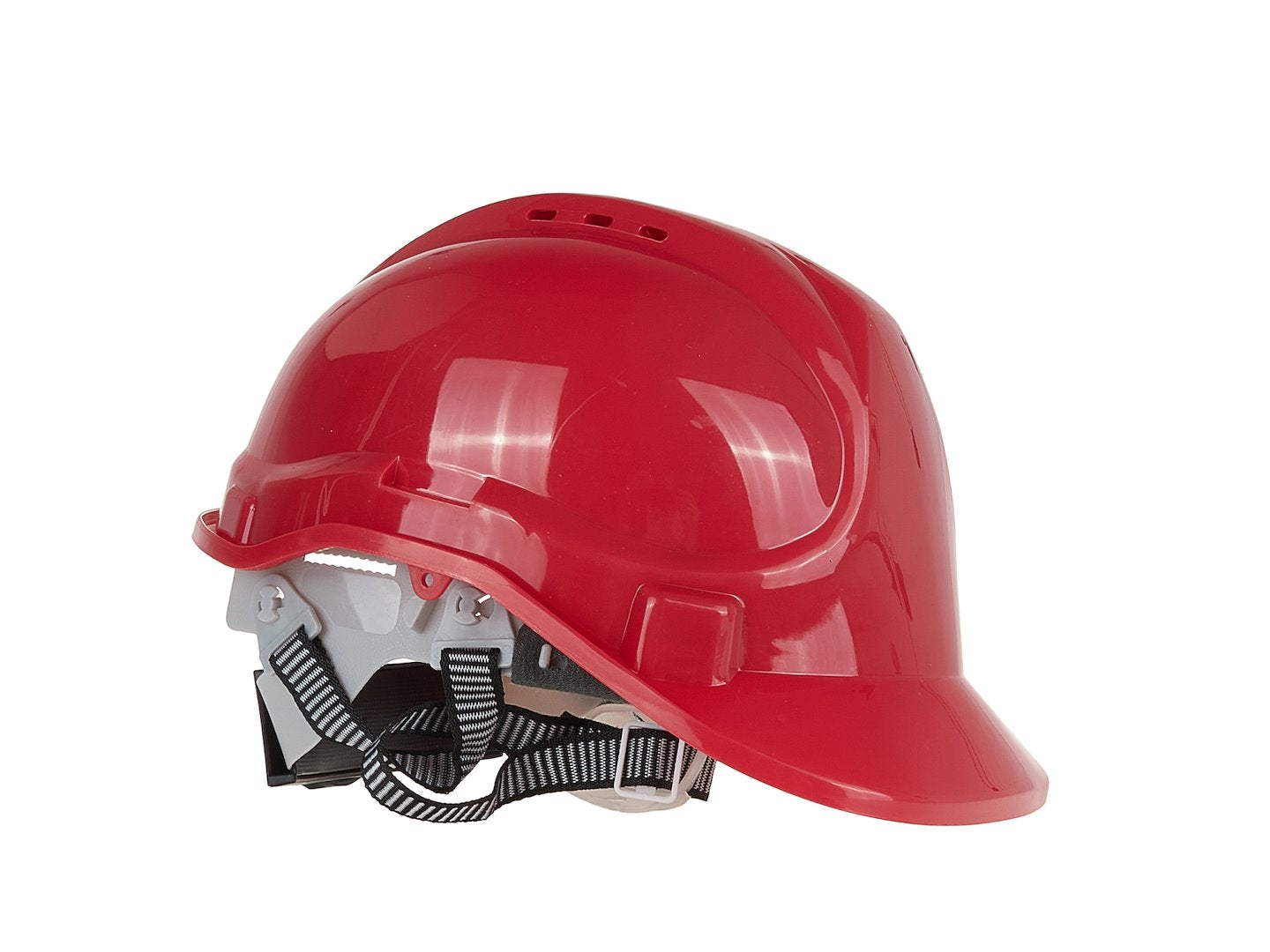 Safety Helmet with Adjustable Knob - Red