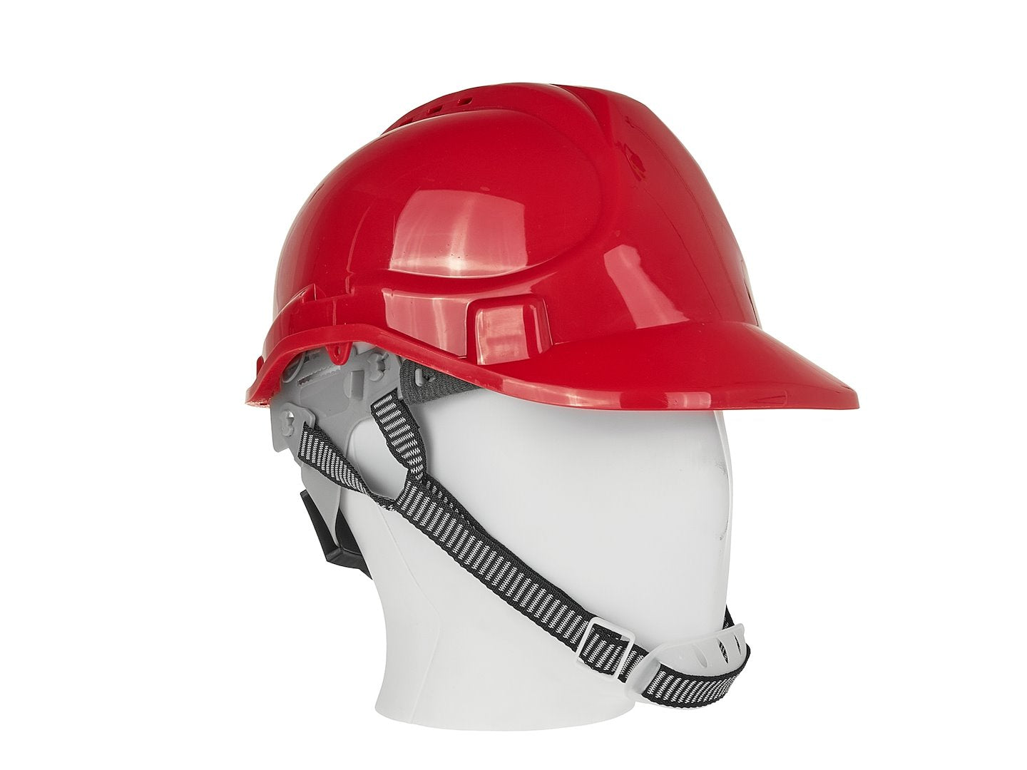 Safety Helmet with Adjustable Knob - Red