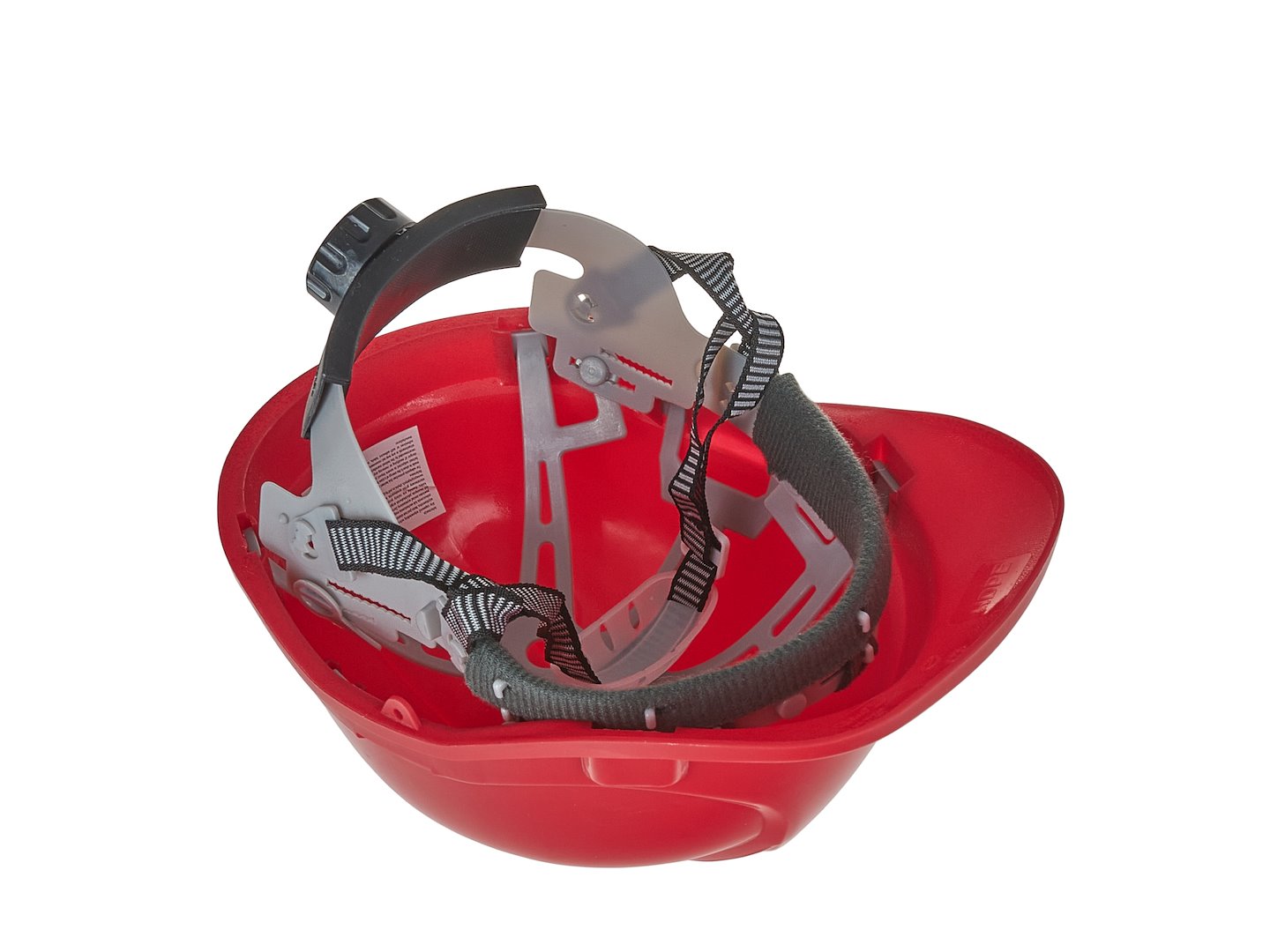 Safety Helmet with Adjustable Knob - Red