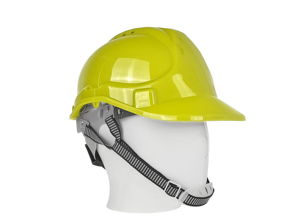 Safety Helmet with Adjustable Knob - Yellow