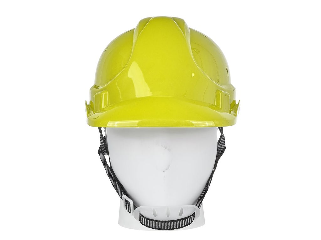 Safety Helmet with Adjustable Knob - Yellow