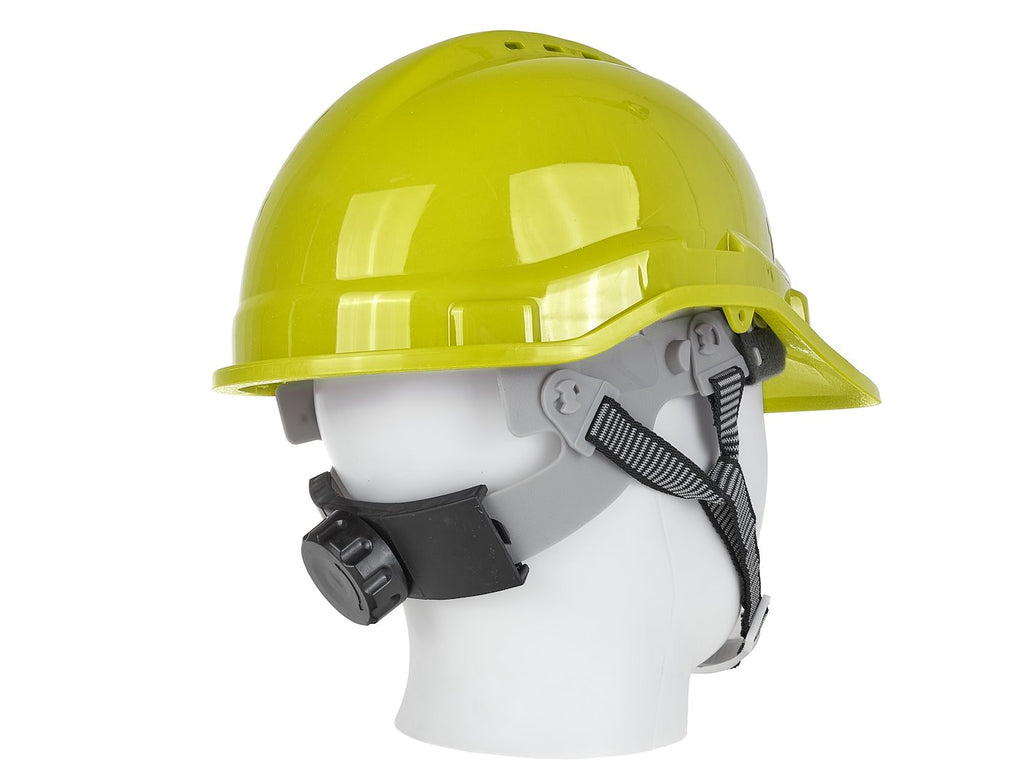 Safety Helmet with Adjustable Knob - Yellow
