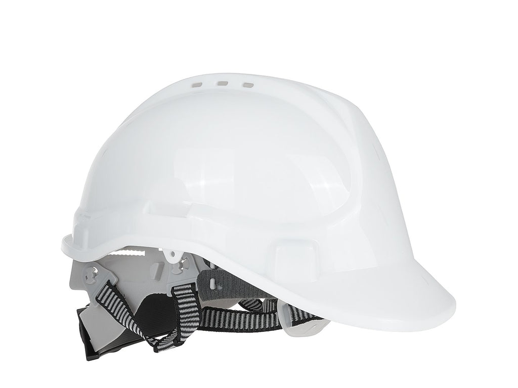 Safety Helmet with Adjustable Knob, White