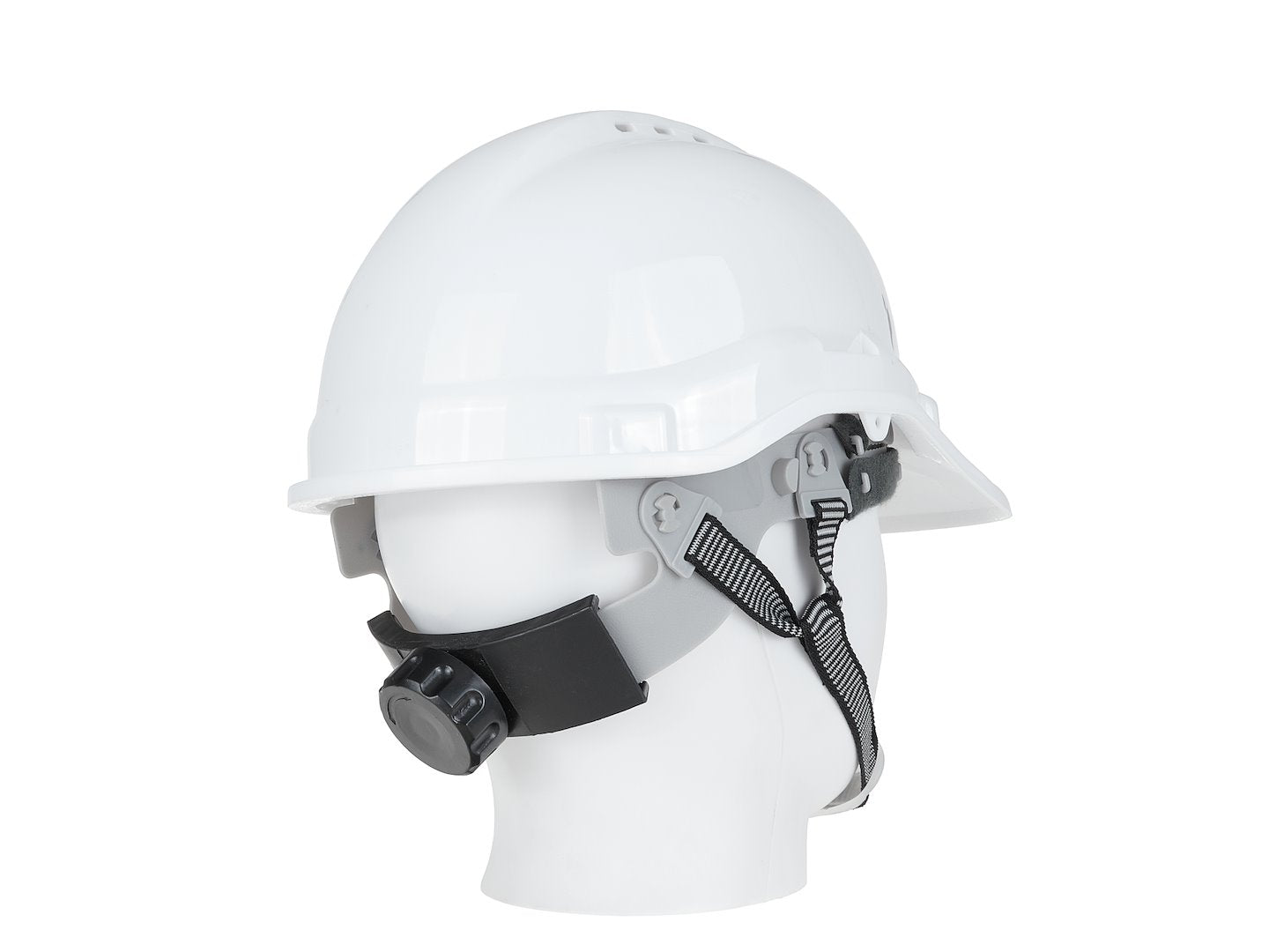 Safety Helmet with Adjustable Knob, White