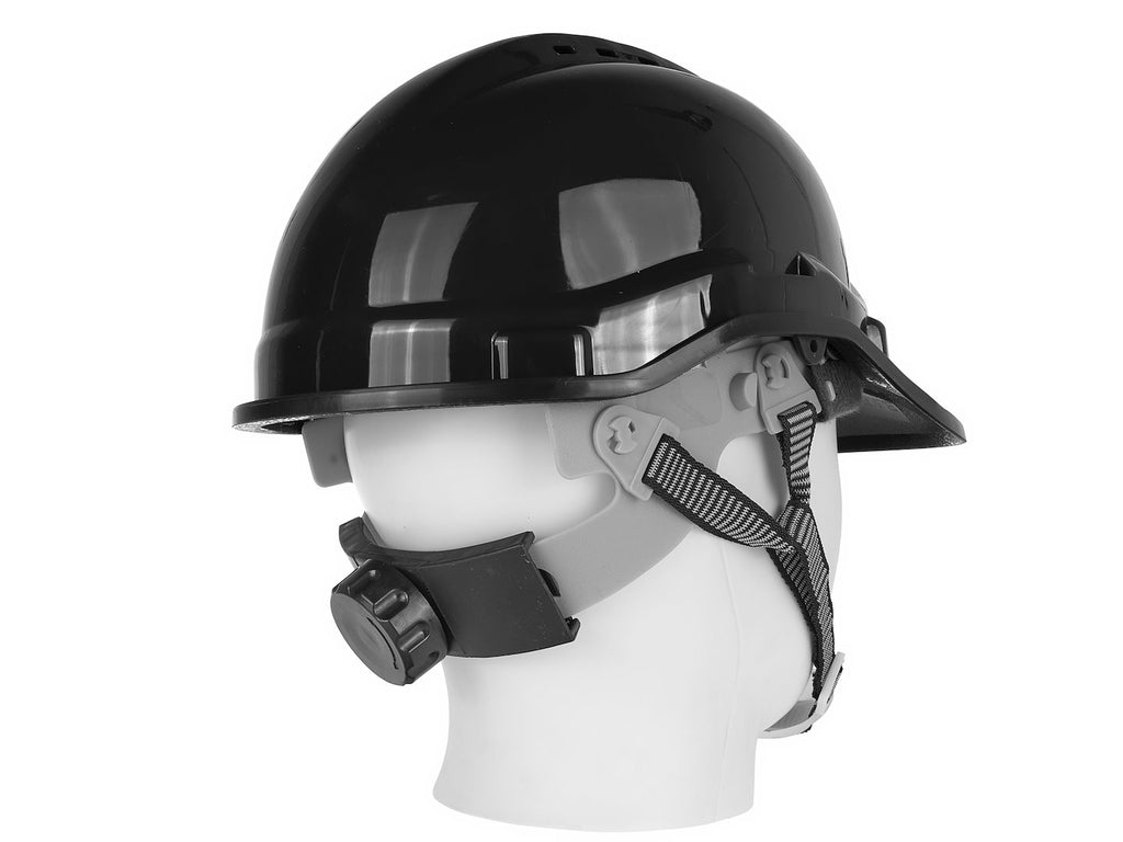 Safety Helmet with Adjustable Knob — BLACK