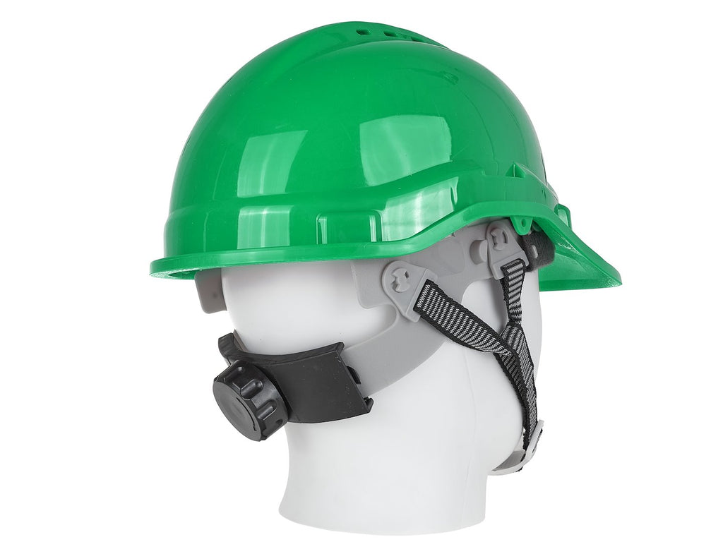 Safety Helmet with Adjustable Knob, Green