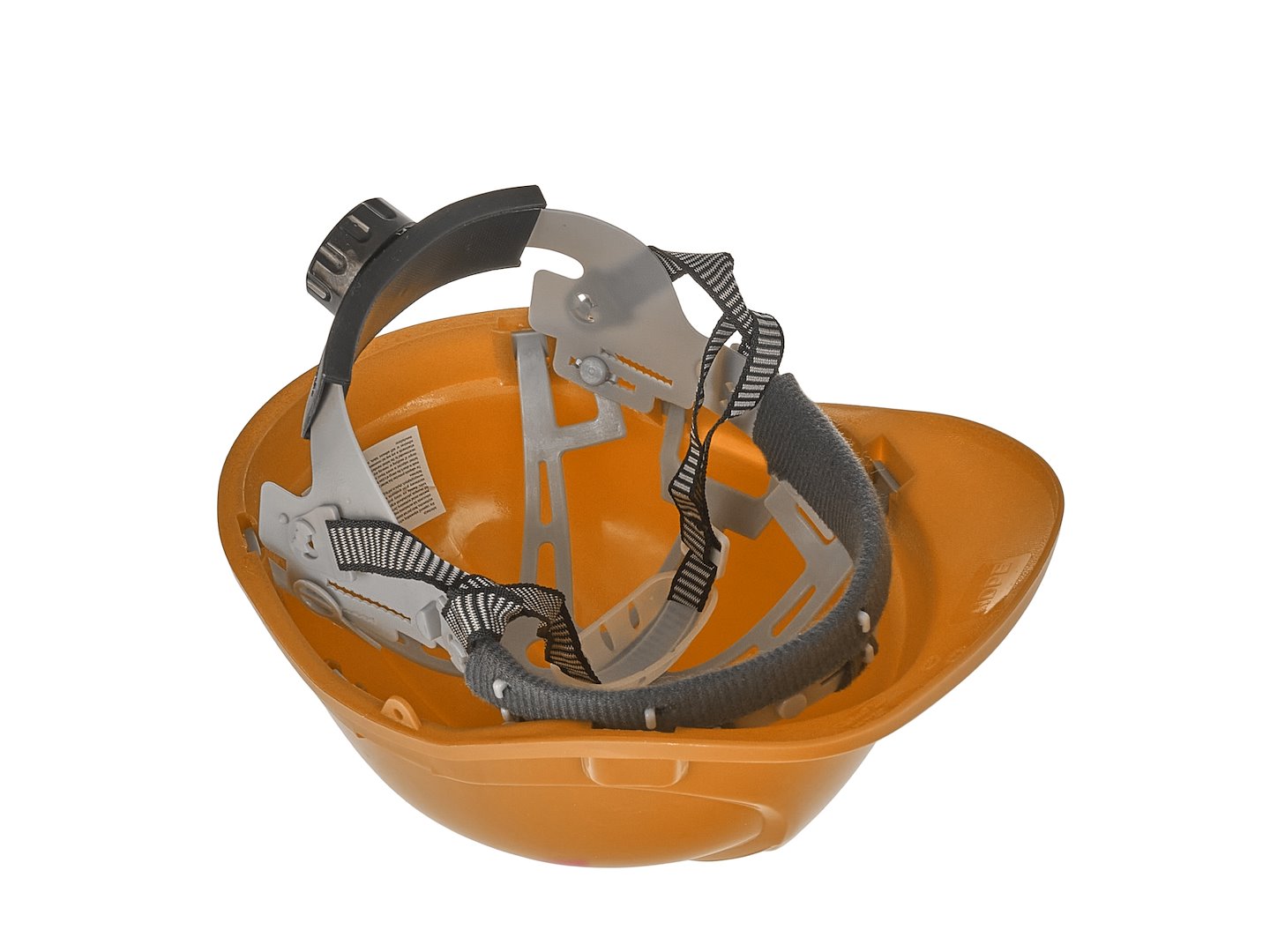 Safety helmet with adjustable knob, Orange