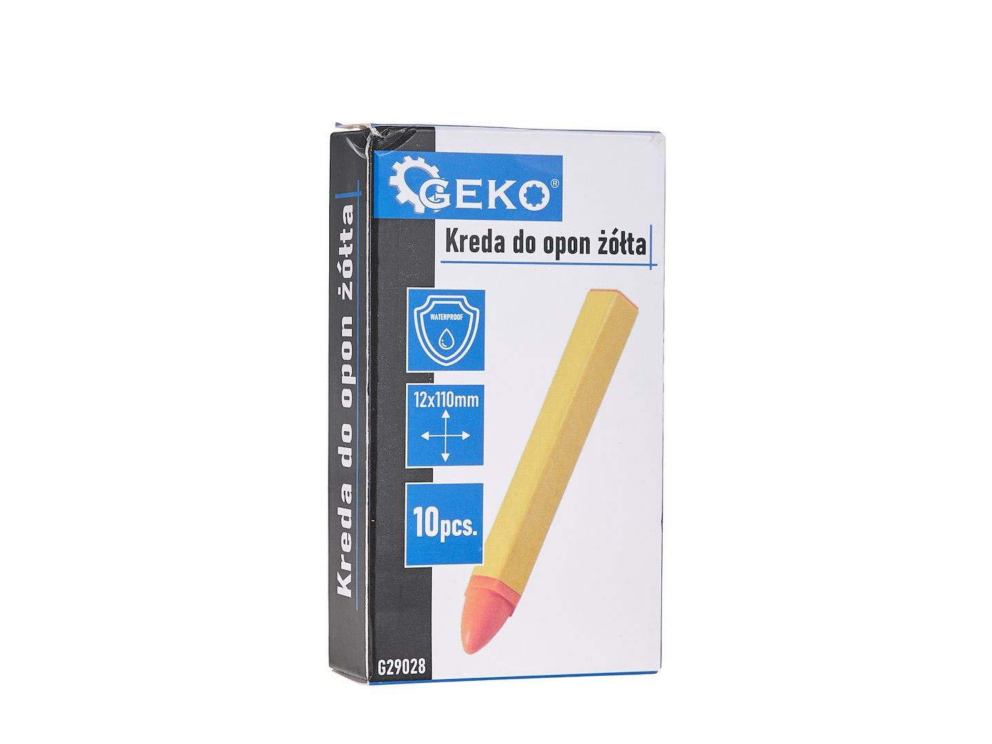 10 pcs yellow tire chalk, 12x110mm