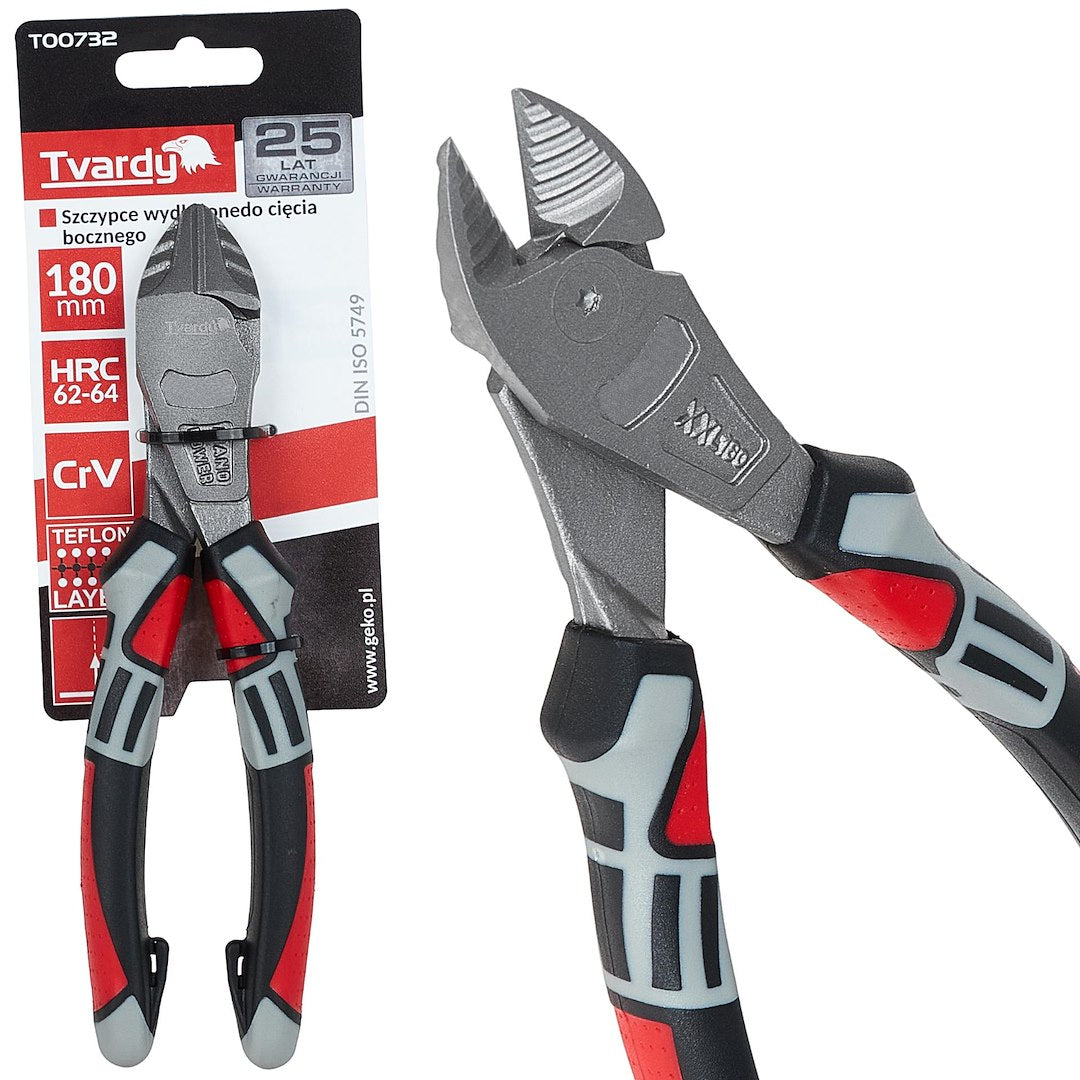 Long-nose side-cutting pliers 180 mm CrV