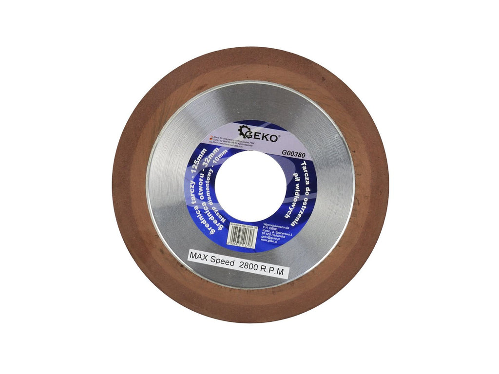 GEKO Premium Diamond Grinding Wheel for CTC Saw Blades, 125×10×32×8 mm
