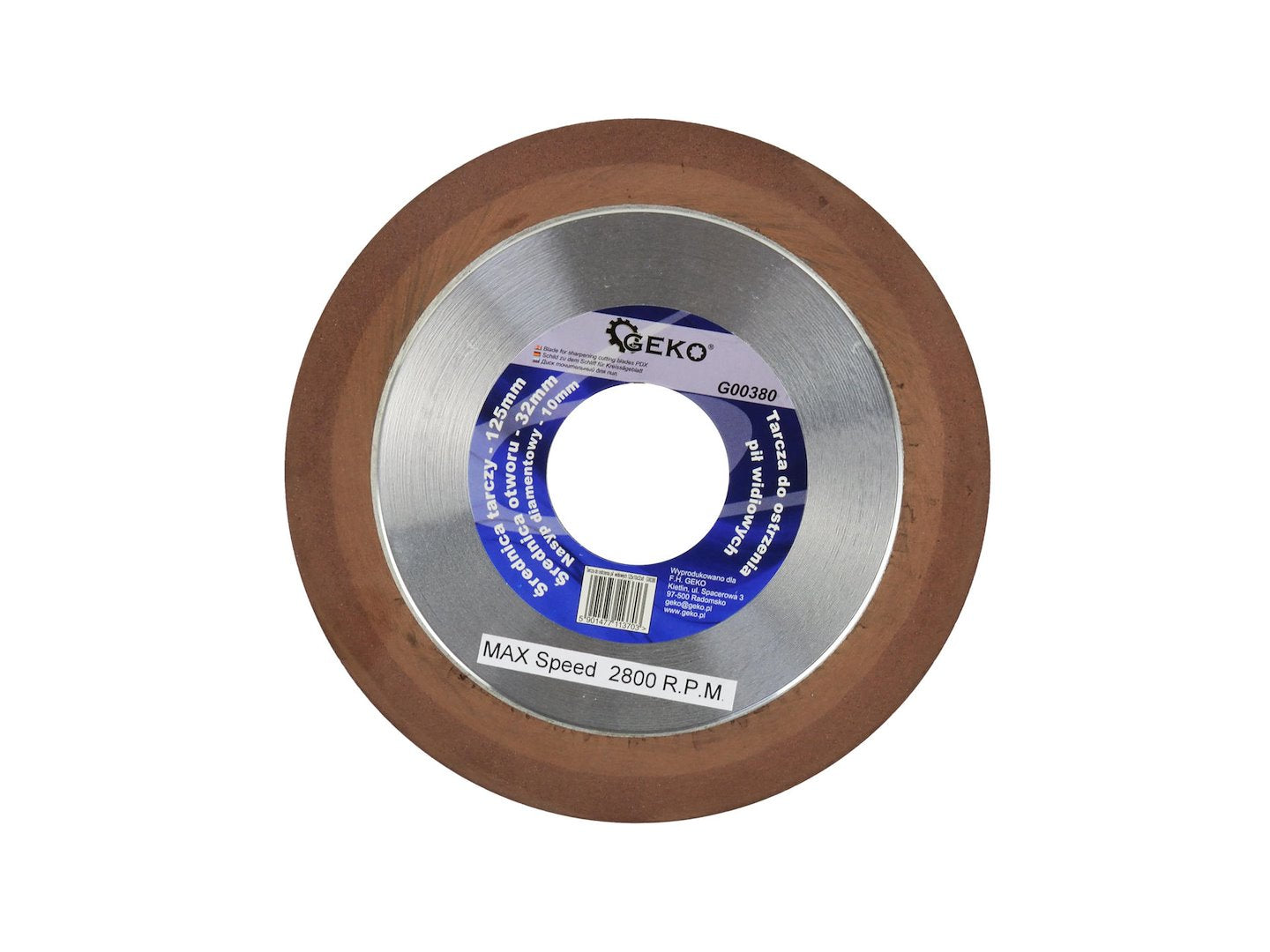 GEKO Premium Diamond Grinding Wheel for CTC Saw Blades, 125×10×32×8 mm