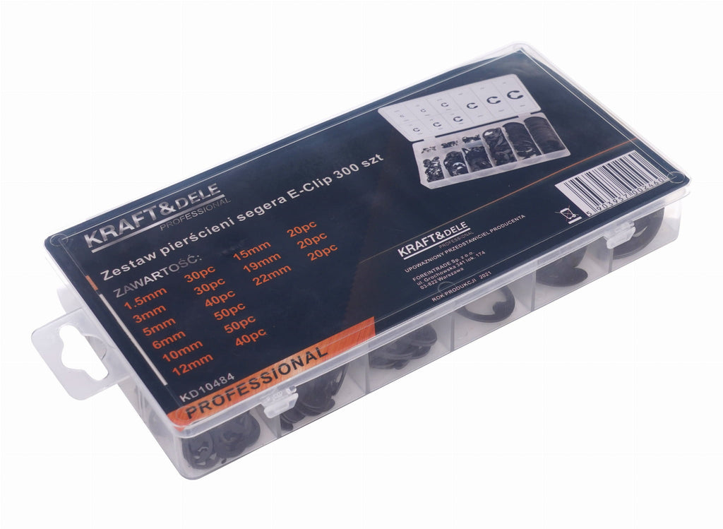 Set for mounting E-CLIPS retaining rings 300 pcs. KD10484 (VC12)