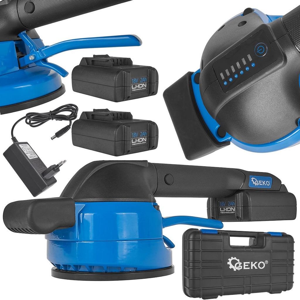 Tile Vibration Tool with Battery-Powered Vacuum Suction Cup Set