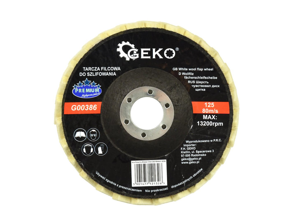 White Wool Flap Wheel 125mm