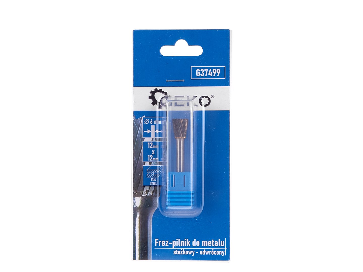Inverted conical-shank milling cutter 6 mm (tungsten carbide 12x12 mm)
