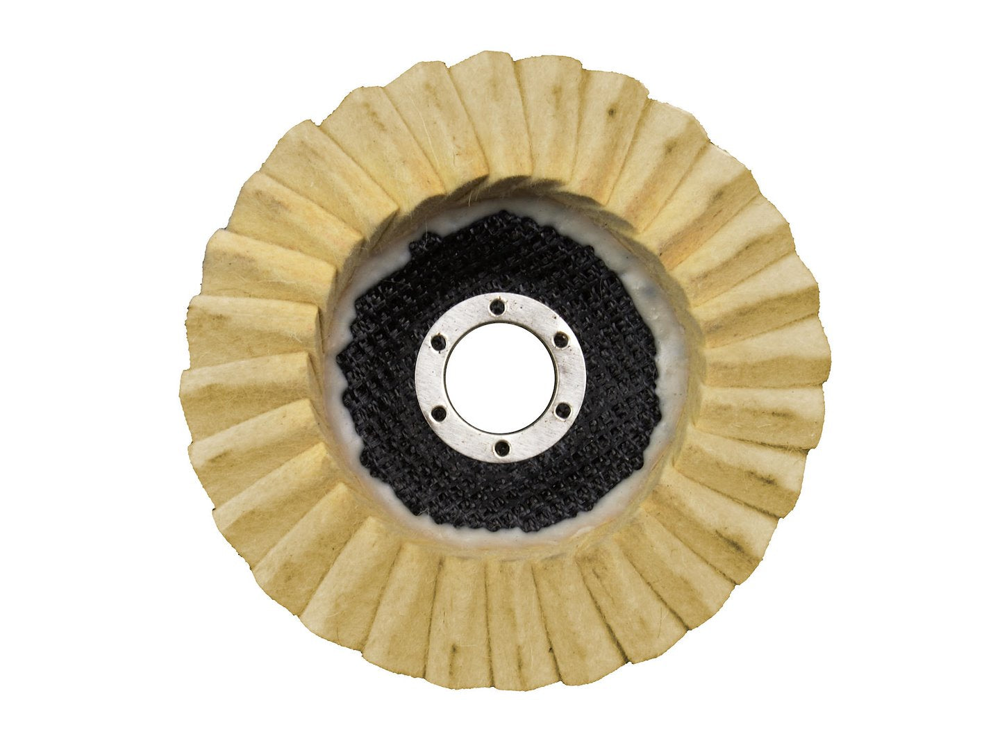 White Wool Flap Wheel 125mm