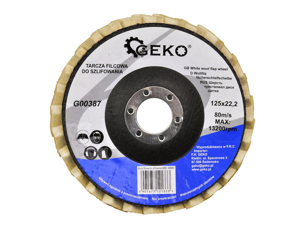 White Wool Flap Wheel 125mm