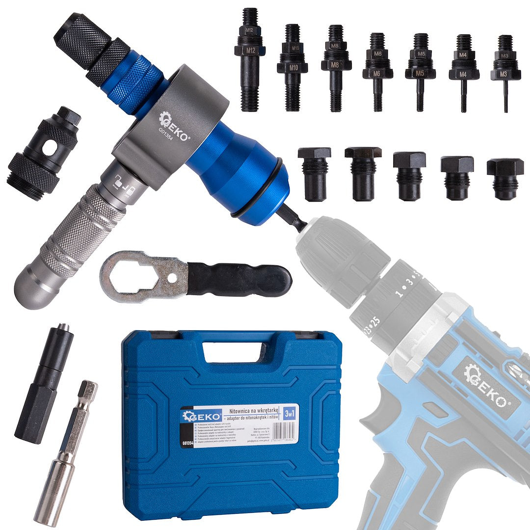 Professional Nut/Rivet Adapter with Handle