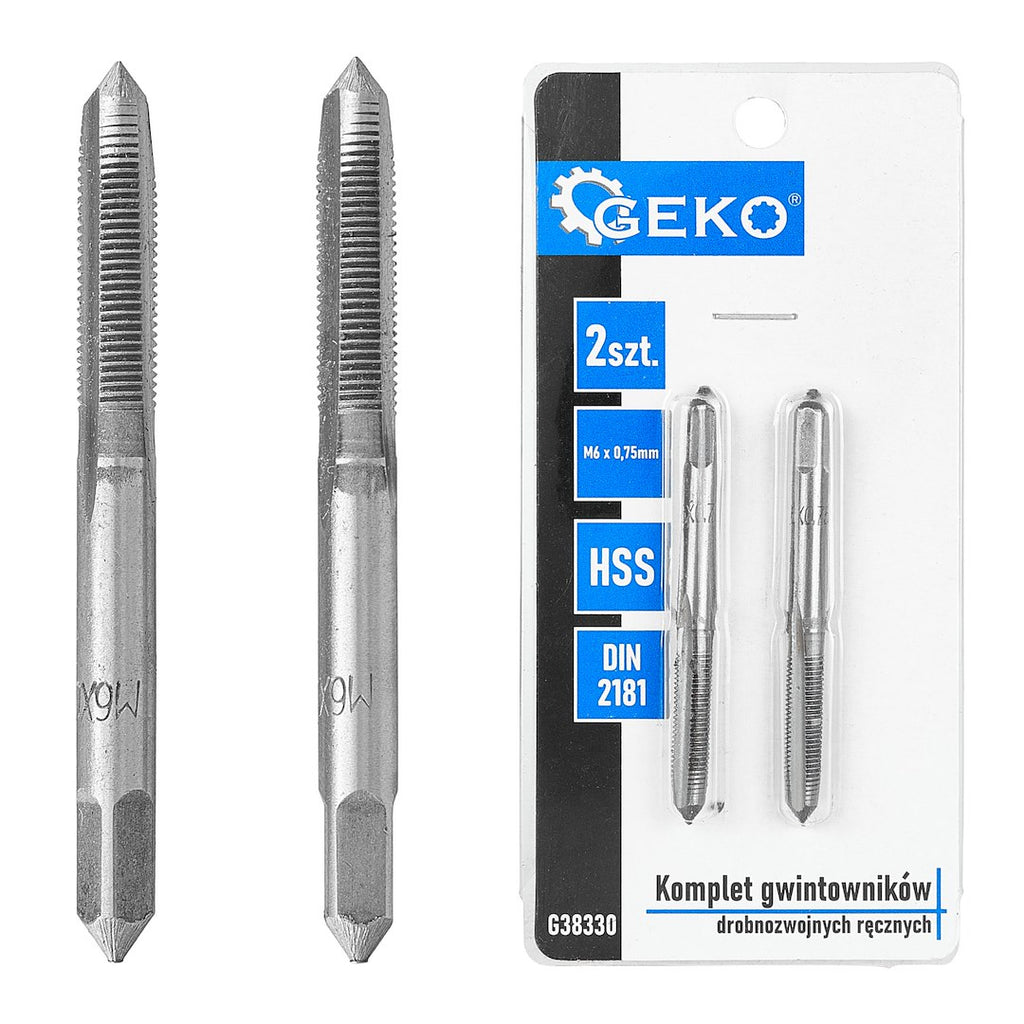 Fine thread taps (2pcs sets) M6x0,75mm