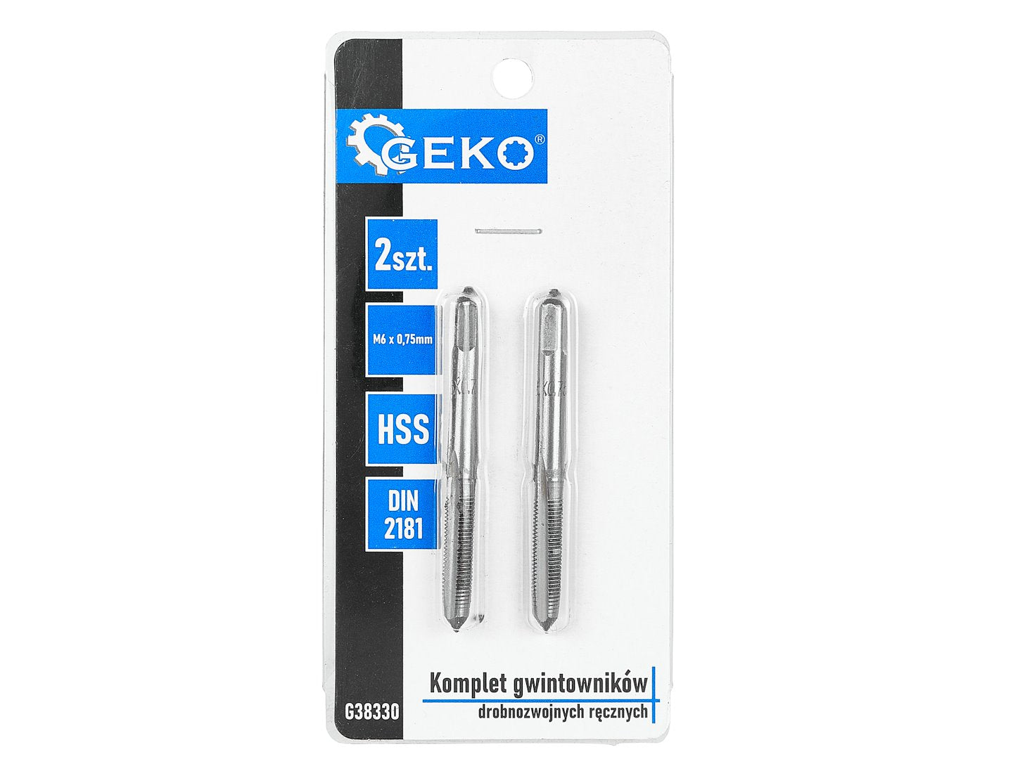 Fine thread taps (2pcs sets) M6x0,75mm